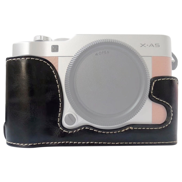 1/4 inch Thread PU Leather Camera Half Case Base for FUJIFILM X-A5 / X-A20