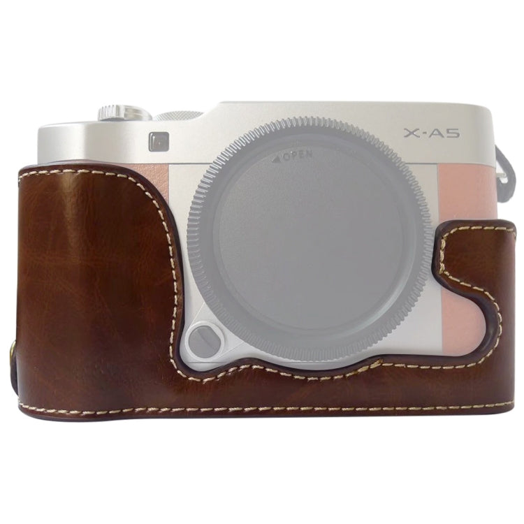 1/4 inch Thread PU Leather Camera Half Case Base for FUJIFILM X-A5 / X-A20