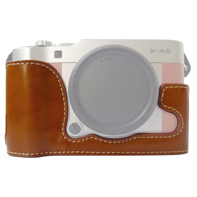 1/4 inch Thread PU Leather Camera Half Case Base for FUJIFILM X-A5 / X-A20