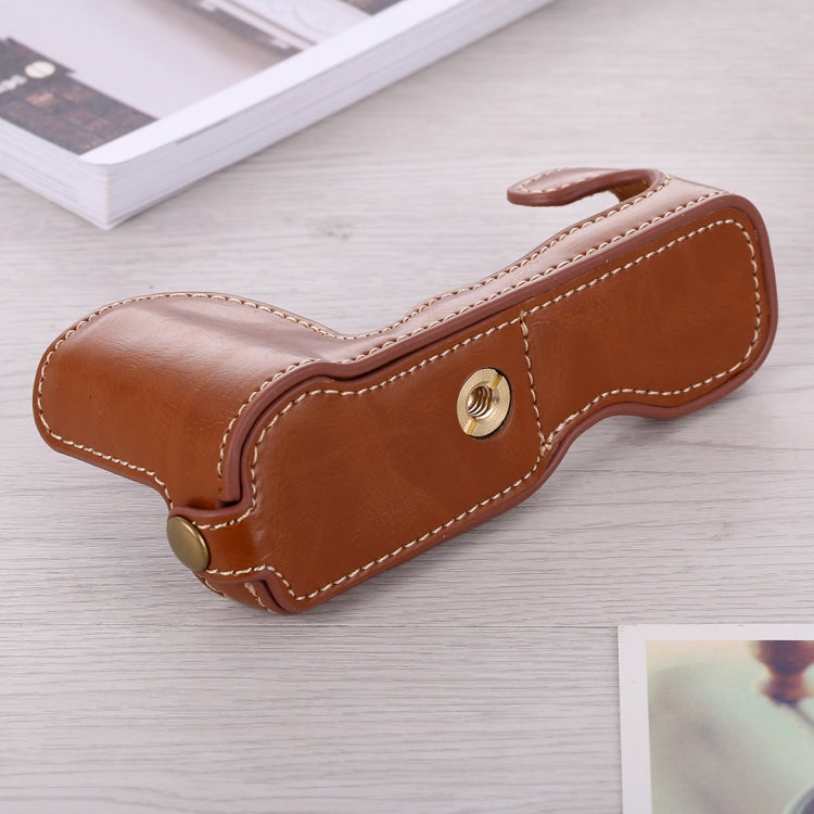 1/4 inch Thread PU Leather Camera Half Case Base for FUJIFILM X-A5 / X-A20