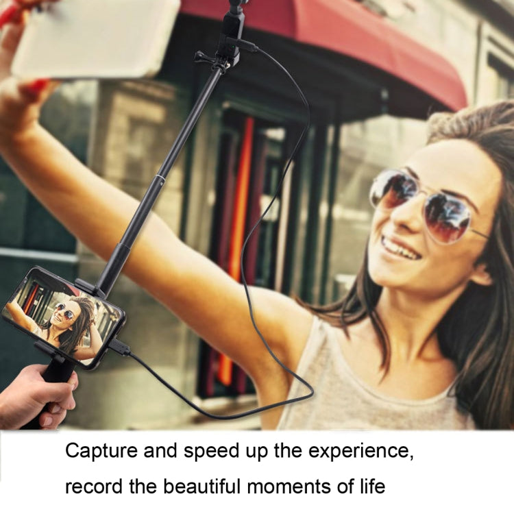 Portable Micro USB Port Extendable Selfie Stick Folding Self Timer Rod for DJI OSMO Pocket