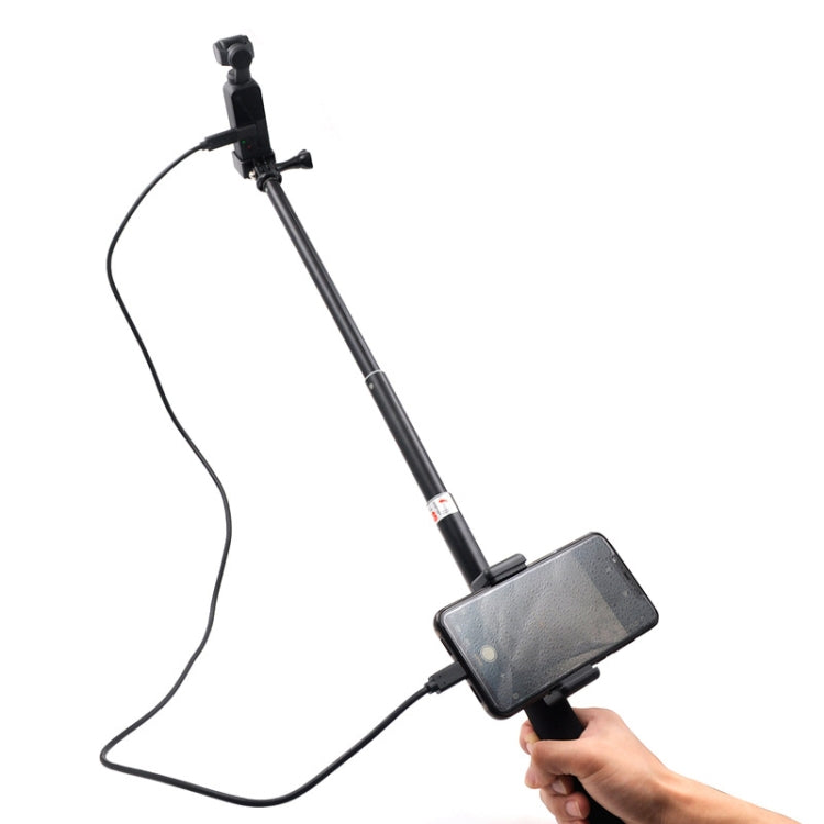 Portable USB-C / Type-C Port Extendable Selfie Stick Folding Self Timer Rod for DJI OSMO Pocket