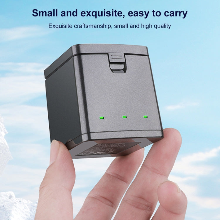 For GoPro HERO13 Black 3-Battery Charging Box Storage Case  - Black