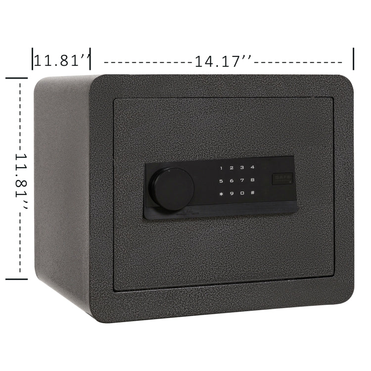 [US Warehouse] 0.95 Cubic Feet Home Office Double Safety Key Lock Digital Security Safe Box
