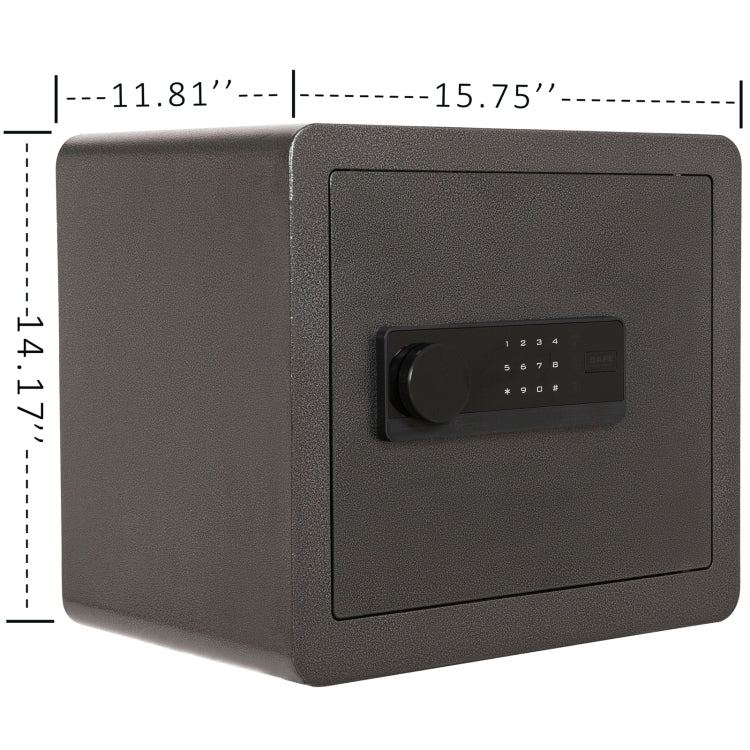 [US Warehouse] 1.28 Cubic Feet Home Office Double Safety Key Lock Digital Security Safe Box