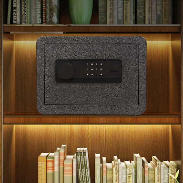 [US Warehouse] 0.62 Cubic Feet Home Office Double Safety Key Lock Digital Security Safe Box