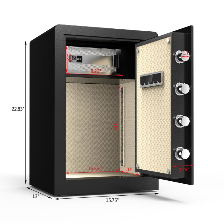 [US Warehouse] 2.3 Cubic Feet Home Digital Safe-Electronic Steel Safe Box with Keypad