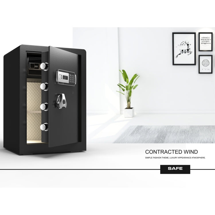 [US Warehouse] 2.3 Cubic Feet Home Security Large Safety Box with Separate Lock Box & Bottom Compartment & Induction Light