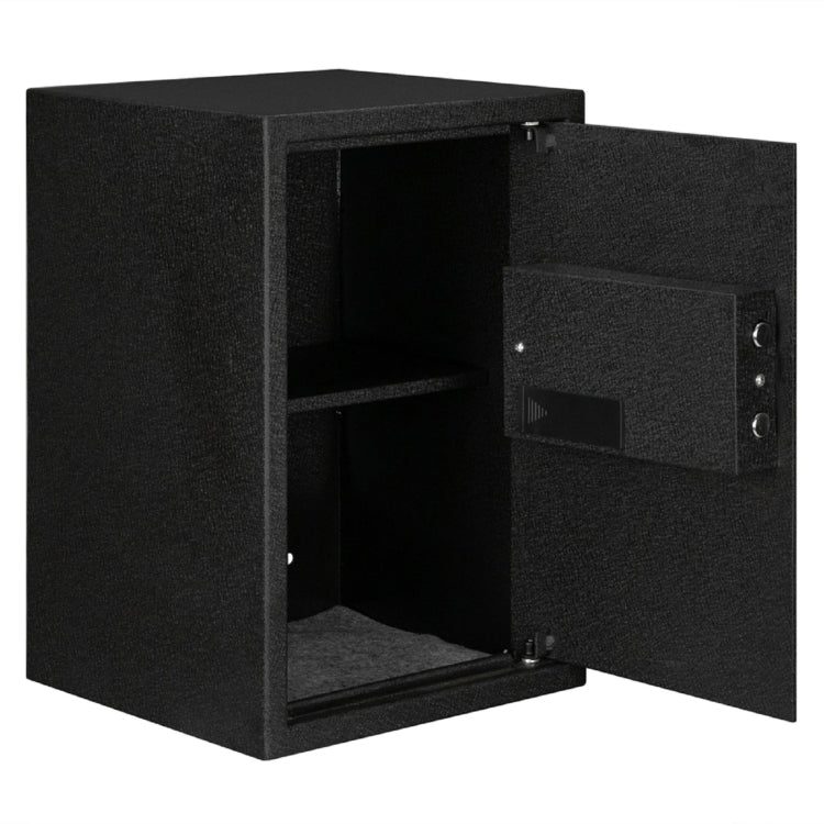 [US Warehouse] Home Use Electronic Password Steel Plate Safe Box with FS500 Fingerprint Unlock, Size: 13.8x13x19.7 inch