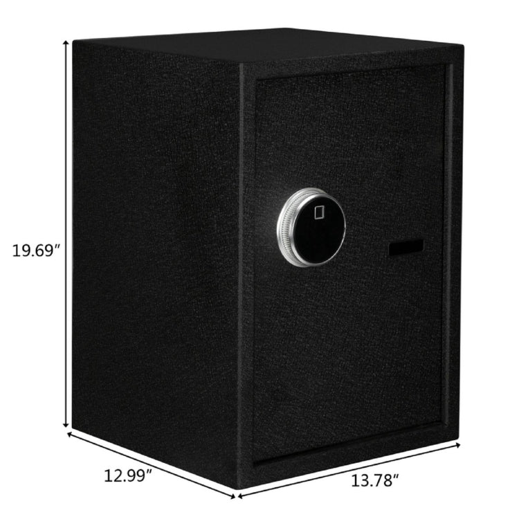 [US Warehouse] Home Use Electronic Password Steel Plate Safe Box with FS500 Fingerprint Unlock, Size: 13.8x13x19.7 inch
