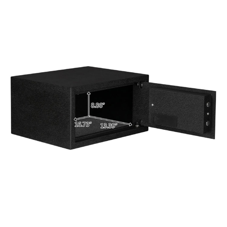 [US Warehouse] Home Use Electronic Password Steel Plate Safe Box with FS230 Fingerprint Unlock, Size: 16.93x14.57x9.06 inch