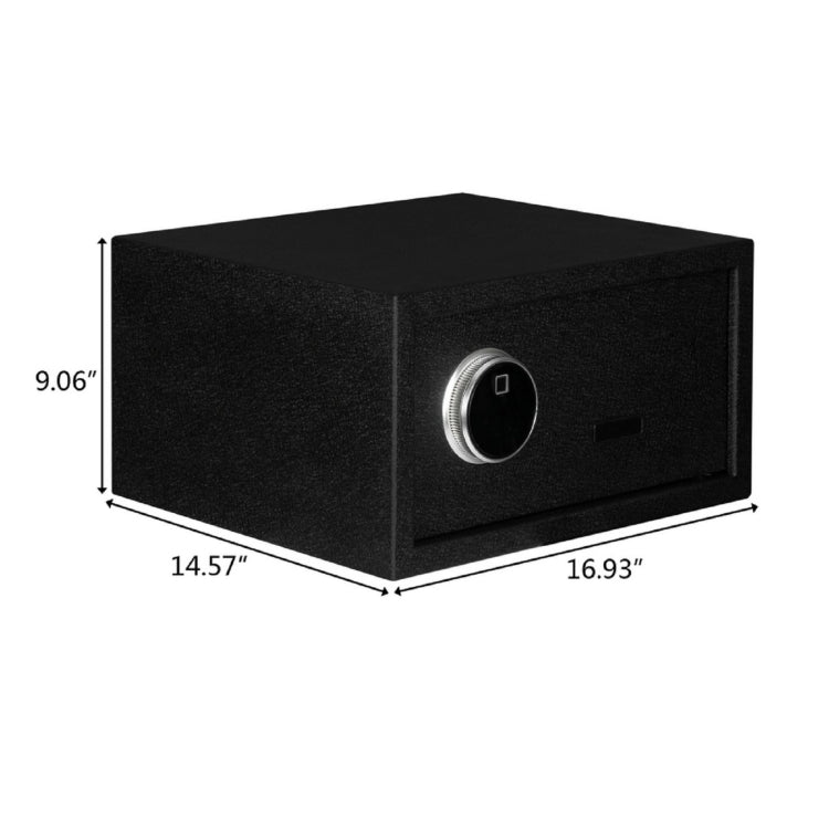 [US Warehouse] Home Use Electronic Password Steel Plate Safe Box with FS230 Fingerprint Unlock, Size: 16.93x14.57x9.06 inch