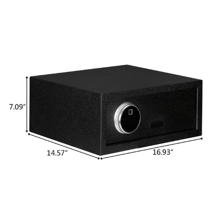 [US Warehouse] Home Use Electronic Password Steel Plate Safe Box with FS180 Fingerprint Unlock, Size: 16.93x14.57x7.09 inch