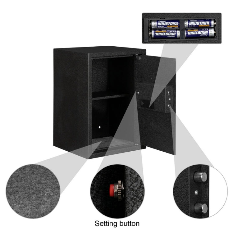 [US Warehouse] Home Use Electronic Password Steel Plate Safe Box, Size: 13.8x13x19.7 inch