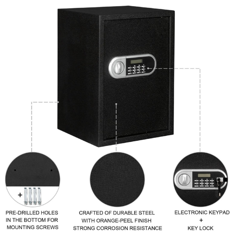 [US Warehouse] Home Use Electronic Password Steel Plate Safe Box, Size: 13.8x13x19.7 inch