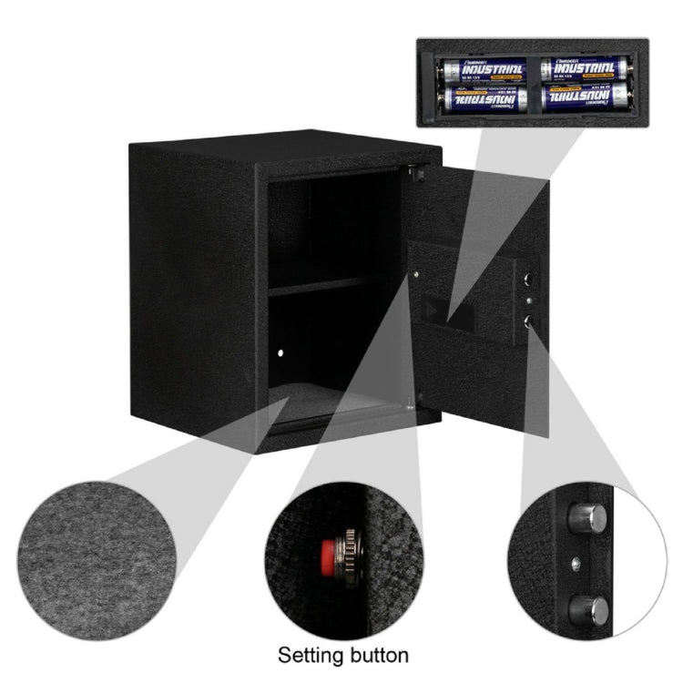 [US Warehouse] Home Use Electronic Password Steel Plate Safe Box, Size: 13.8x13x16.5 inch