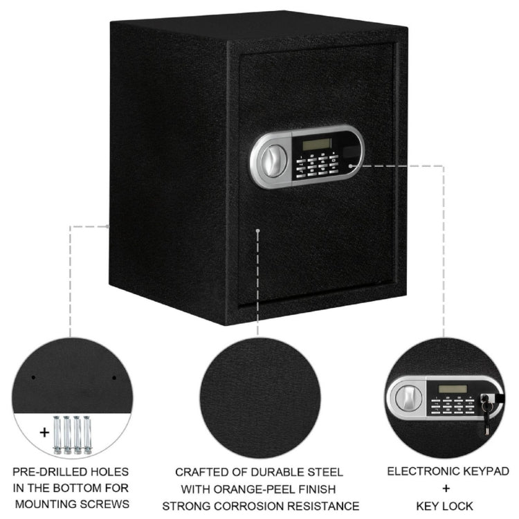 [US Warehouse] Home Use Electronic Password Steel Plate Safe Box, Size: 13.8x13x16.5 inch