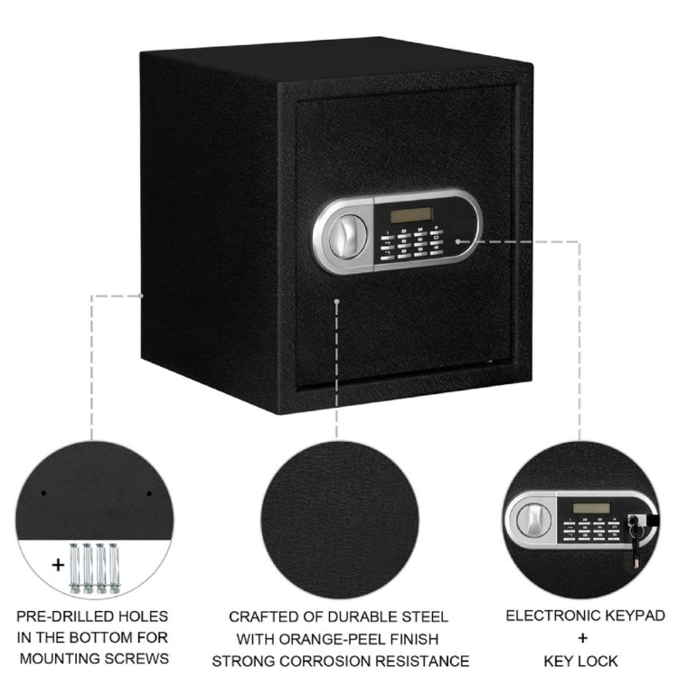 [US Warehouse] Home Use Electronic Password Steel Plate Safe Box, Size: 13x13x14.2 inch