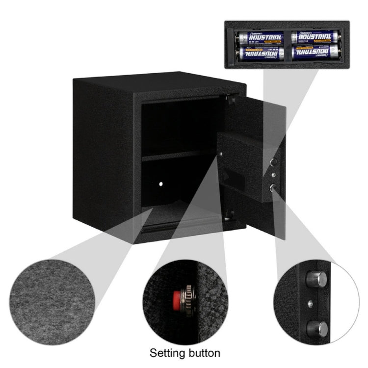 [US Warehouse] Home Use Electronic Password Steel Plate Safe Box, Size: 13x13x14.2 inch