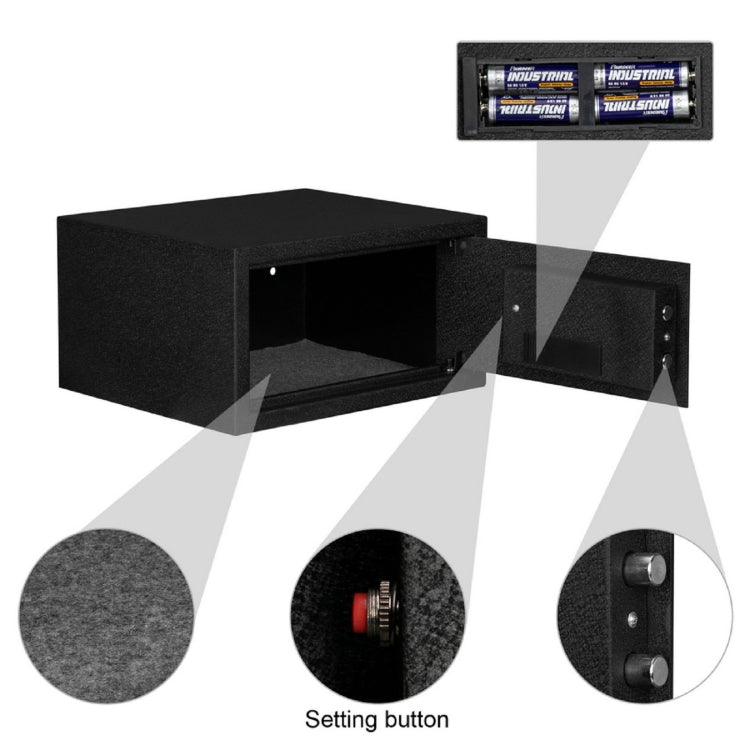 [US Warehouse] Home Use Electronic Password Steel Plate Safe Box, Size: 16.93x14.57x9.06 inch