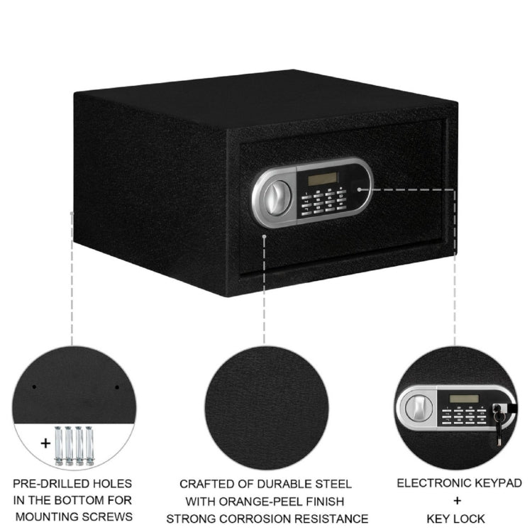 [US Warehouse] Home Use Electronic Password Steel Plate Safe Box, Size: 16.93x14.57x9.06 inch