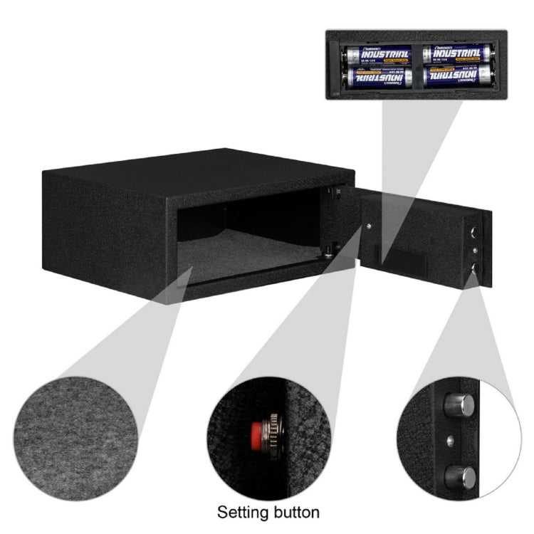 [US Warehouse] Home Use Electronic Password Steel Plate Safe Box, Size: 16.93x14.57x7.09 inch