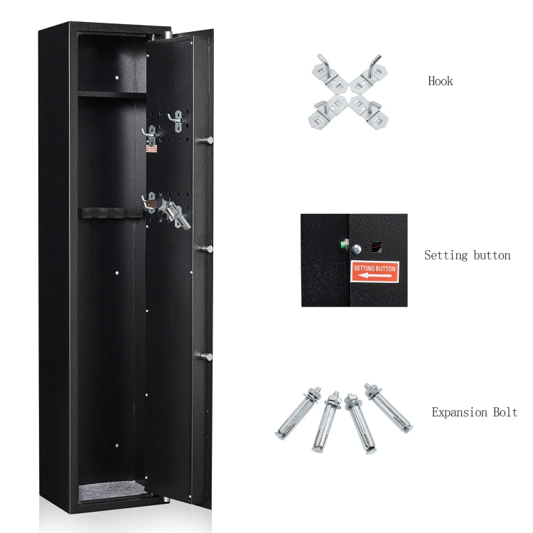 [US Warehouse] 55.12 inches Digital Gun Safe 4 Position Rifle Safe