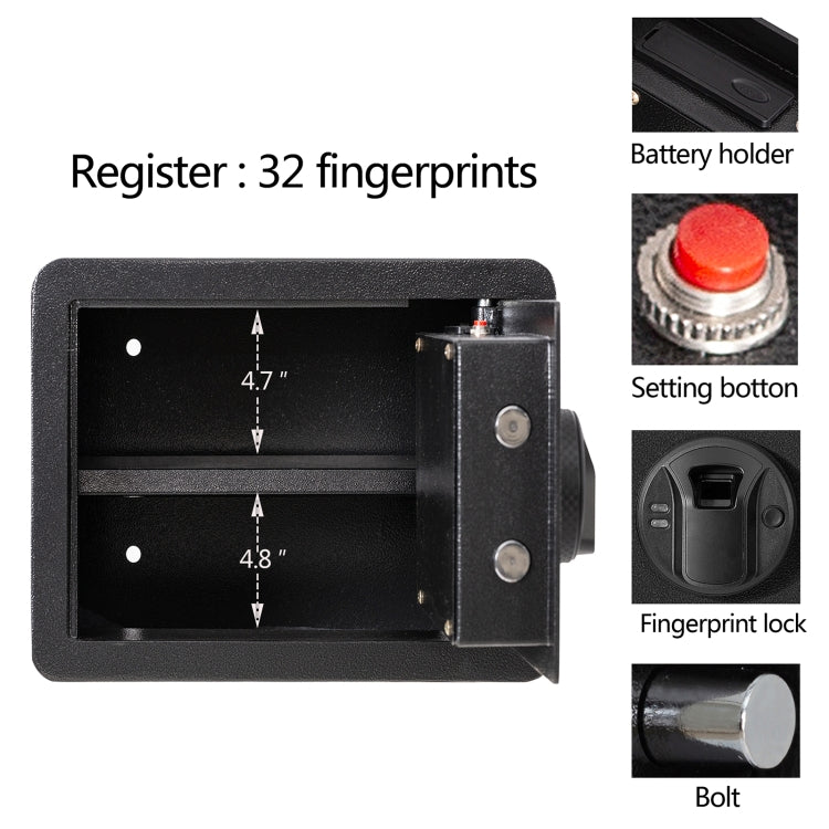 [US Warehouse] Biometric Fingerprint Security Safe Box
