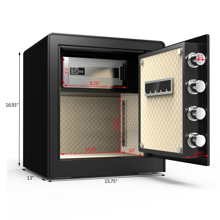 [US Warehouse] 1.7 Cubic Feet Solid Alloy Steel Digital Security Safe Box