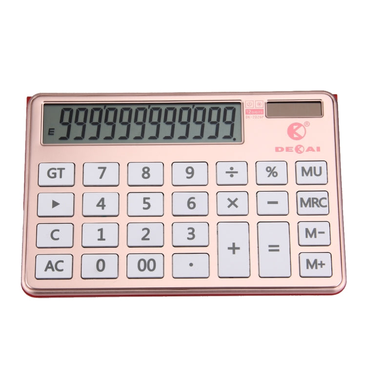 2 in 1 DEKAI Calculator + PU Leather Protective Case with Holder Function & Solar Panel