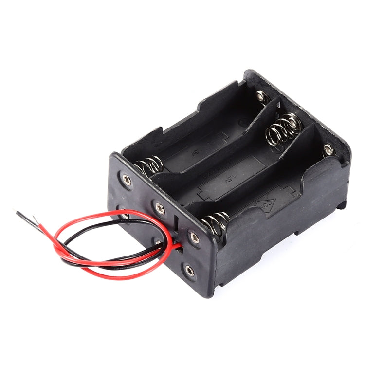 LandaTianrui LDTR-DJ003 6 x AA Batteries Case Storage Holder with 15cm Cable for Arduino(Black)