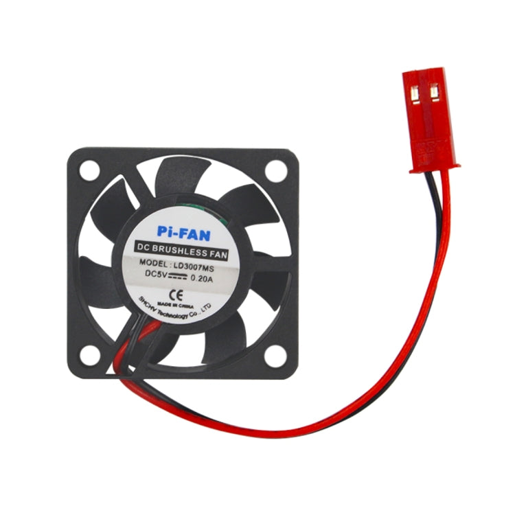 DC 5V 0.2A Mini Computer Case Cooler Cooling Fan with Screws Parts for Raspberry Pi 3B / 2B / B+, Size: 30x30x8mm(Black)