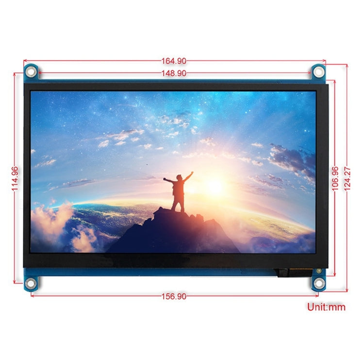 WAVESHARE 7inch HDMI LCD (H) IPS 1024x600 Capacitive Touch Screen , Supports Multi mini-PCs Multi Systems