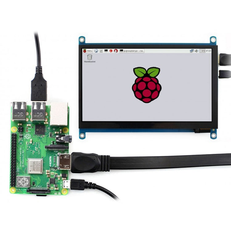 WAVESHARE 7inch HDMI LCD (H) IPS 1024x600 Capacitive Touch Screen , Supports Multi mini-PCs Multi Systems