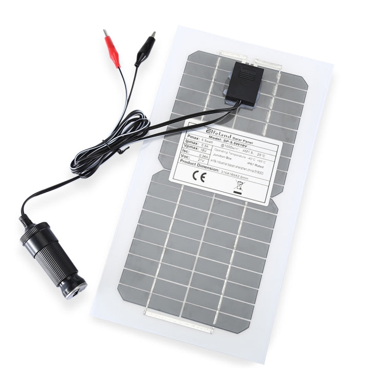 Landa Tianrui LDTR - WG0123 18V 5.5W Semi-flexible Solar Panel with Cables