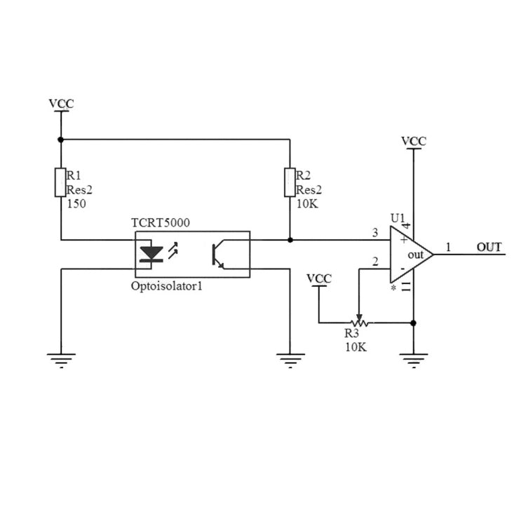 2 PCS LDTR - YJ002 TCRT5000 Infrared Reflective Sensor