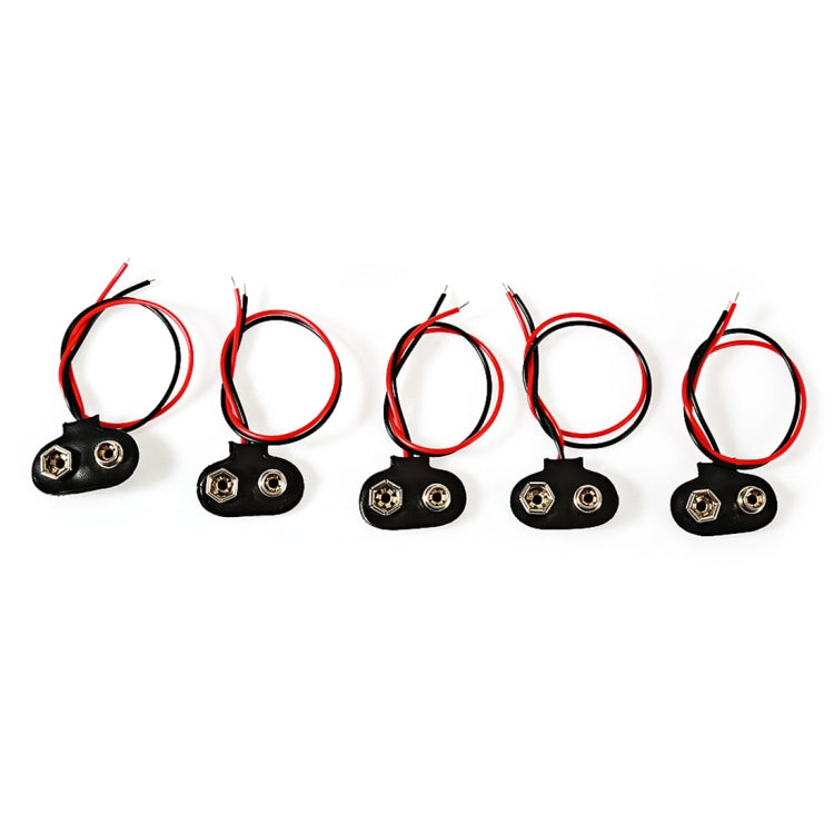 5 PCS 9V Soft Shell Battery Buckle