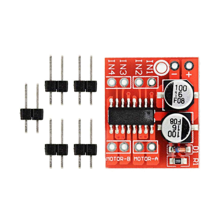 LDTR - B0001 Dual H-bridge Motor Driver Module 2 -10V Over-heat Protection / PWM Speed Adjustment for Arduino - Red