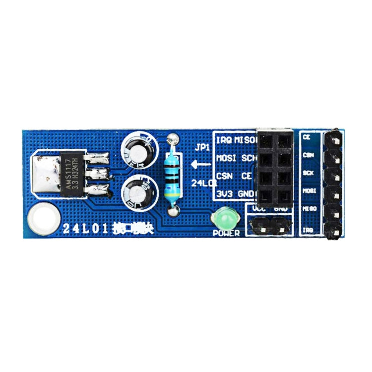 NRF24L01 Wireless Module With AMS1117 3.3V Stable Chip 8 Pin Socket Adapter Plate Board Converter for Arduino - Blue