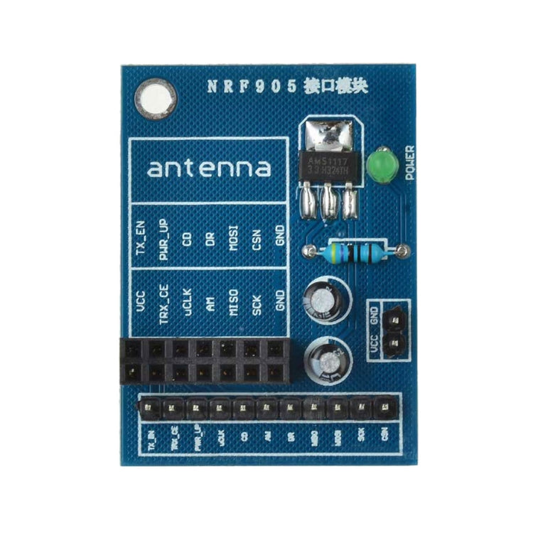 14 Pin NRF905 Wireless Module with AMS1117 3.3V Stable Chip Socket Adapter Plate Board Converter DIY for Arduino - Blue