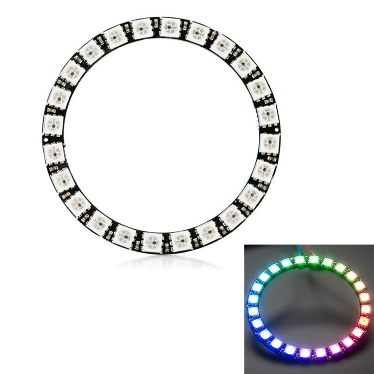 LDTR - Y00024 WS2812B 5050 LED Smart RGB Ring 66mm 24 Bit for Arduino -  Black
