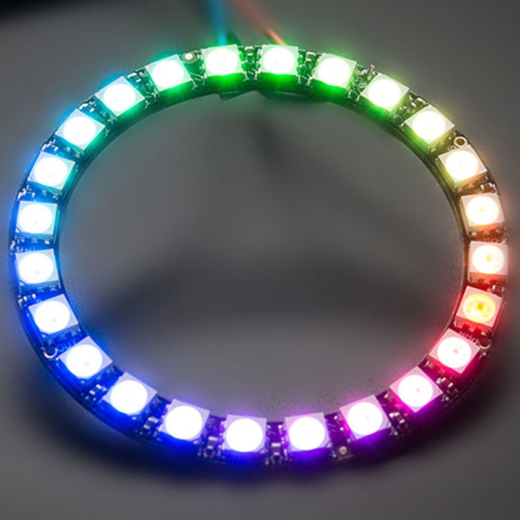 LDTR - Y00024 WS2812B 5050 LED Smart RGB Ring 66mm 24 Bit for Arduino -  Black