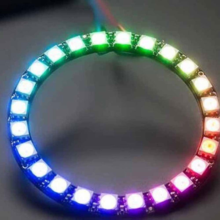 LDTR - Y00016 WS2812B 5050 LED Smart RGB Ring 68mm 16 Bit for Arduino -  Black