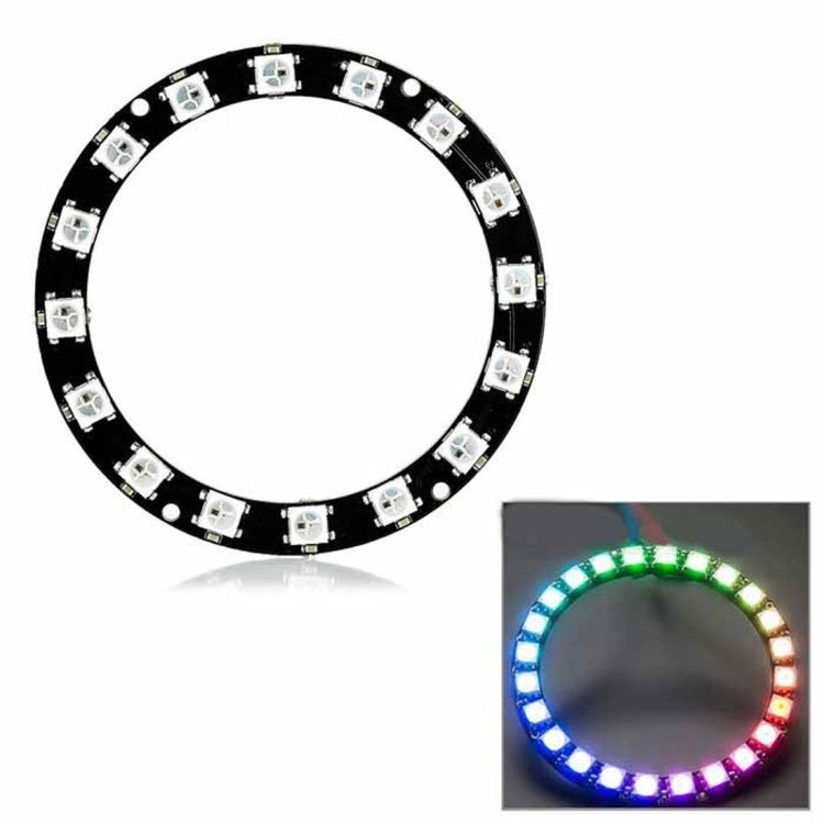 LDTR - Y00016 WS2812B 5050 LED Smart RGB Ring 68mm 16 Bit for Arduino -  Black
