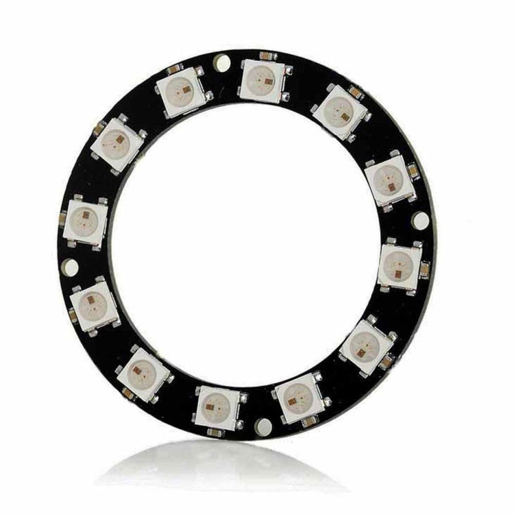LDTR - Y00012 WS2812B 5050 LED Smart RGB Ring 50mm 12 Bit for Arduino -  Black