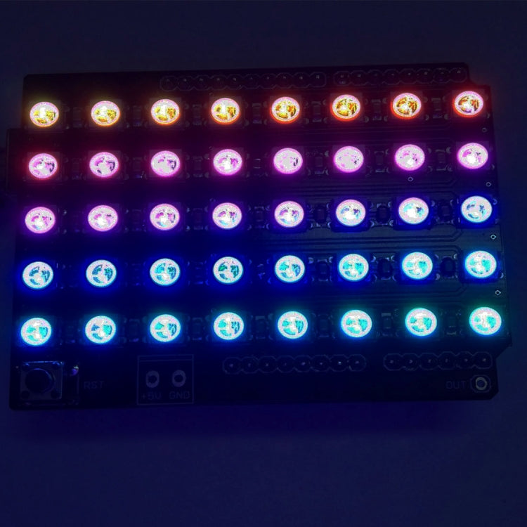 LDTR - ZK0001 Full Color Rainbow RGB Expansion Module for Arduino UNO / Serial 5050 Development Board