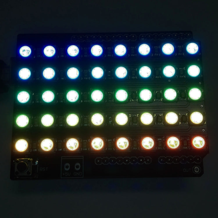 LDTR - ZK0001 Full Color Rainbow RGB Expansion Module for Arduino UNO / Serial 5050 Development Board