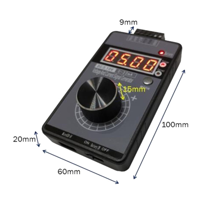 4-20mA 0-10V Signal Generator Adjustable Voltage Current Simulator, Built-in Battery  - Black