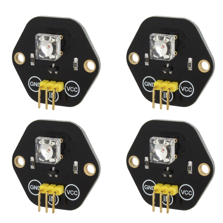 4 PCS LandaTianrui LDTR-RM010 Red / Blue / Green and White Piranha LED Diodes Module Kit(Black)