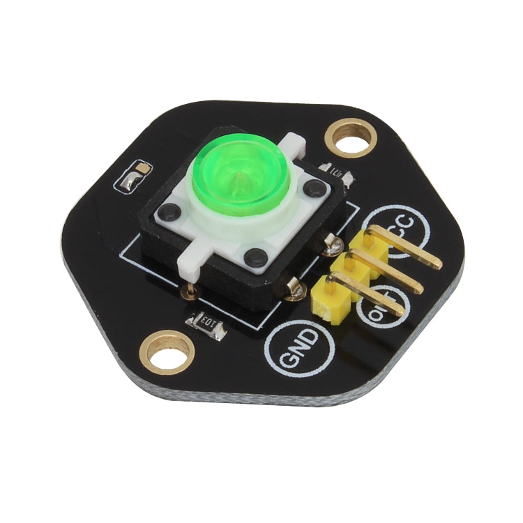 LandaTianrui LDTR-RM012 Button Switch Module with Green LED Indicator Light for Arduino UNO / MEGA / Raspberry Pi / AVR / STM32(Black)